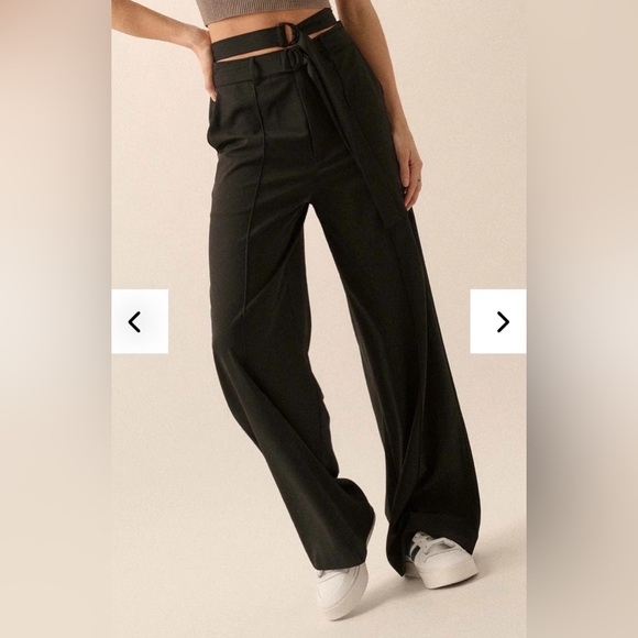 NWT Promesa Move the Needle Double Belted Wide-Leg Pants - Picture 2 of 6